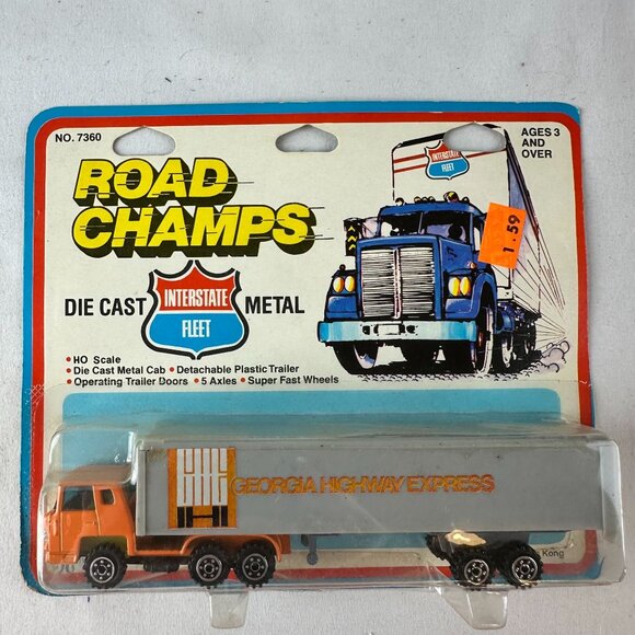 Vintage Road Champs Interstate Fleet Die Cast Metal Truck - Georgia Highway Expr - Picture 1 of 2